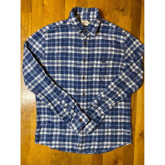 Faherty Other - Faherty Shirt Mens Medium Button Up Flannel Blue Plaid Long Sleeve Casual Preppy